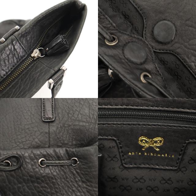 Anya Hindmarch アニヤハインドマーチ リボンタッセル トートバッグ 黒