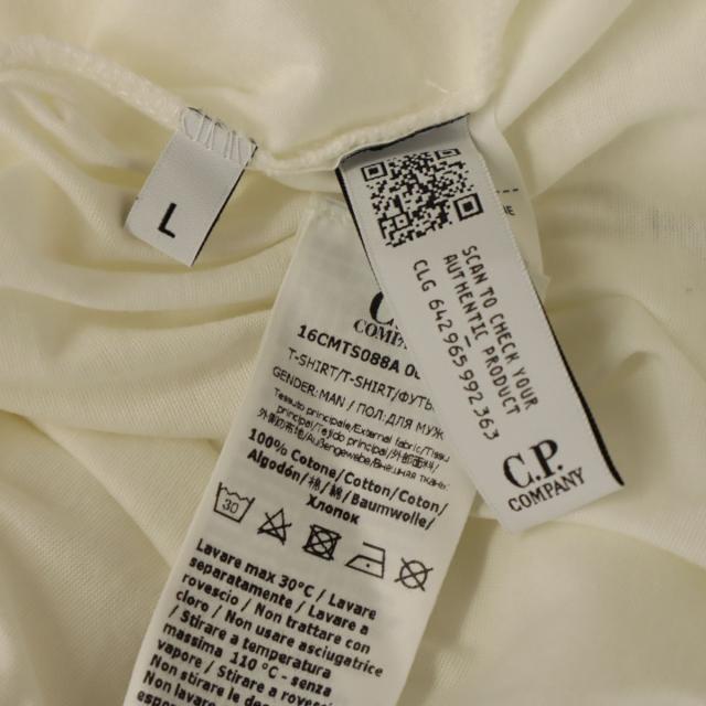 C.P.Company シーピーカンパニー イタリア製 半袖 Tシャツ L ホワイト メンズ