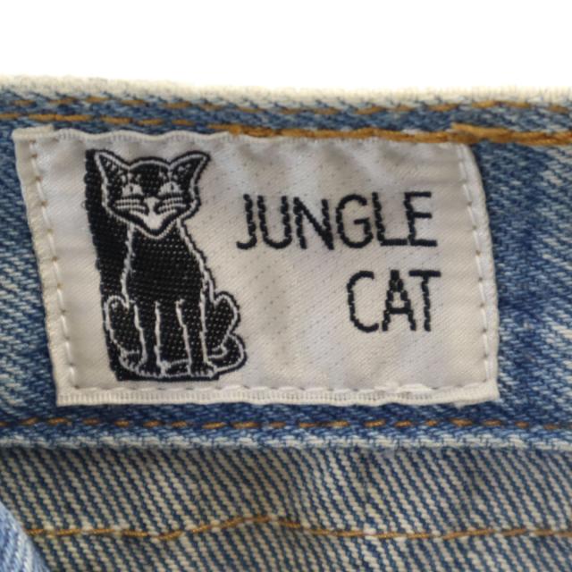 JUNGLE CAT ジャングルキャット 日本製 フレアデニムパンツ 7 ウォッシュブルー ジーンズ レディース JUNGLE CAT ジャングルキャット 日本製 フレアデニムパンツ 7
