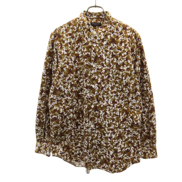 COMME des GARCONS HOMME PLUS コムデギャルソンオムプリュス 1997年 90s 日本製 オールド カモフラ ストライプ柄 長袖 シャツ メンズ