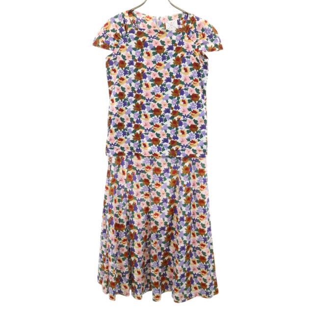 FENDI フェンディ イタリア製 ノースリーブ アンサンブル ワンピース 42 パープル系 レディース