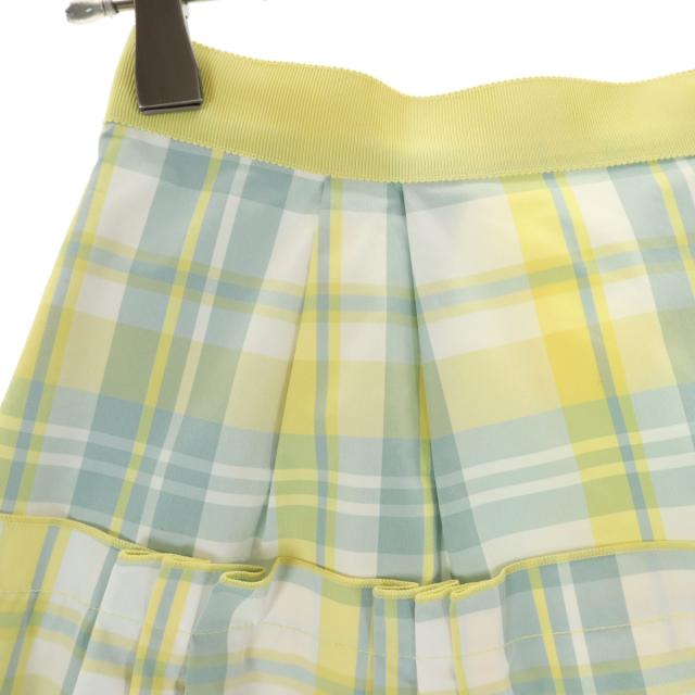 FOXEY NEW YORK フォクシーニューヨーク 日本製 チェック柄 ミディ丈