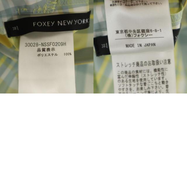 FOXEY NEW YORK フォクシーニューヨーク 日本製 チェック柄 ミディ丈