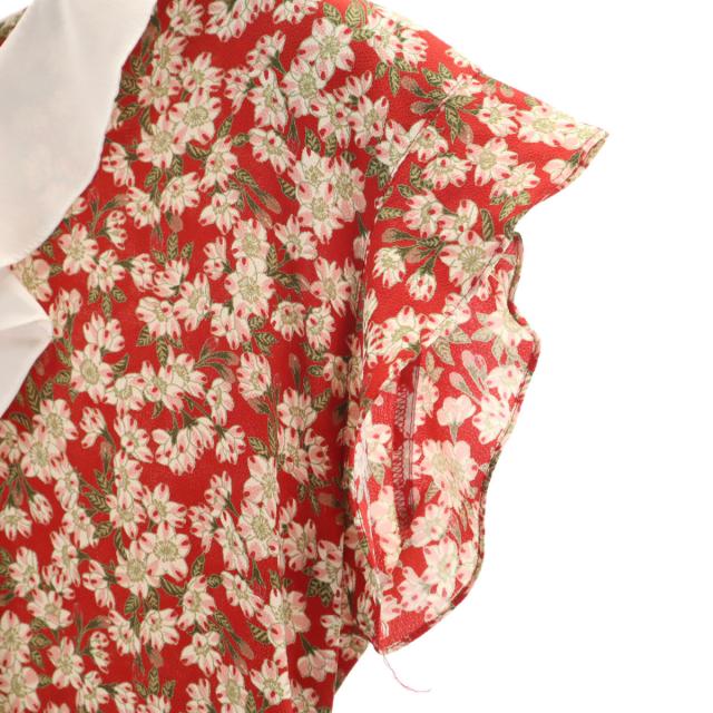 ピンクハウス花柄半袖ワンピース PINK HOUSE ピンクハウス 花柄 半袖 ワンピース レッド