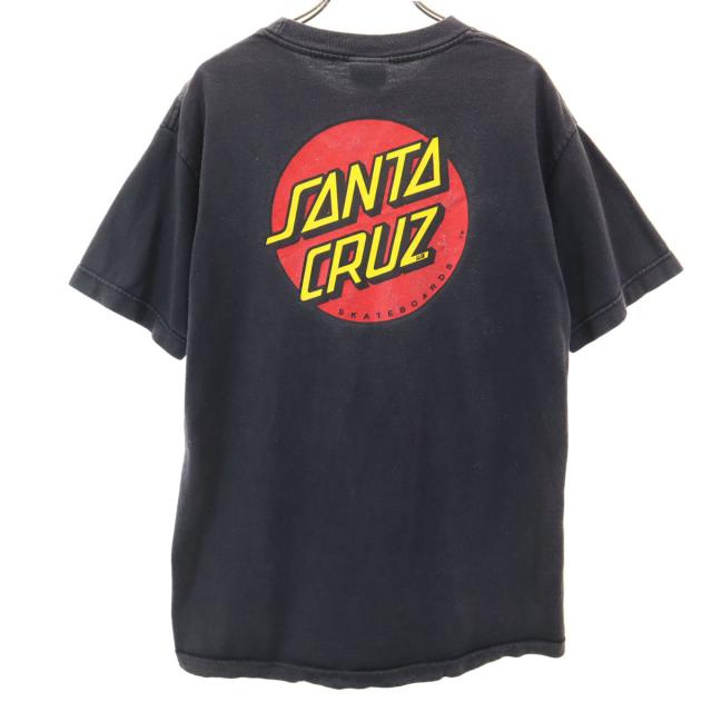 SANTA CRUZ サンタクルーズ 90s オールド バックプリント 半袖 Tシャツ M 黒 NHS メンズ