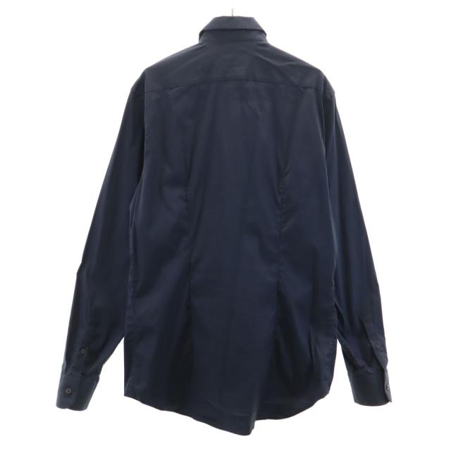 PRADAネイビー 長袖シャツ プラダ ネイビー チェック柄 長袖シャツ