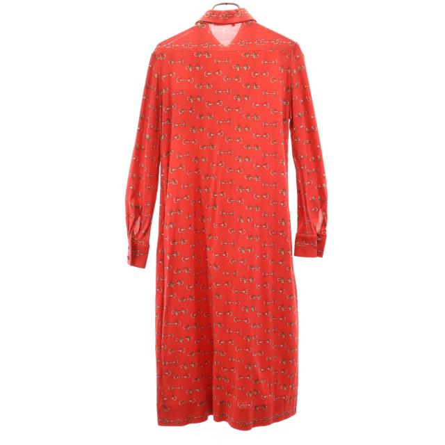 HERMES エルメス 80s フランス製 ヴィンテージ 総柄 長袖 シャツ  