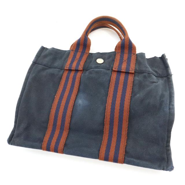 HERMES エルメス フランス製 フールトゥPM キャンバス トートバッグ