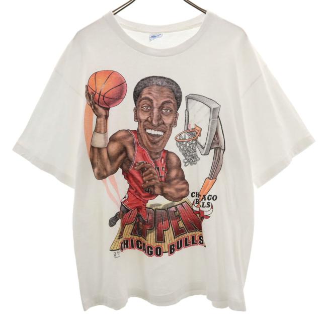 SALEM セーラム 90s USA製 オールド NBA シカゴ・ブルズ スコッティ・ピッペン 半袖 Tシャツ L CHICAGO BULLS シングルステッチ メンズ