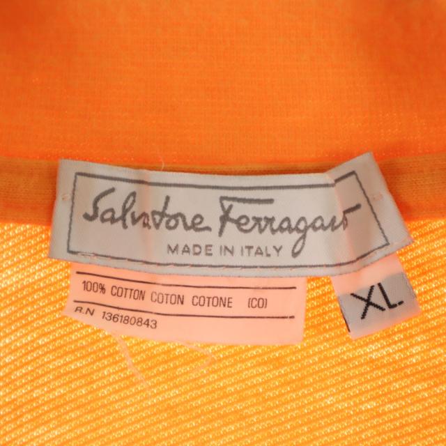 Salvatore Ferragamo サルヴァトーレフェラガモ イタリア製 半袖 ポロシャツ XL オレンジ メンズ_7