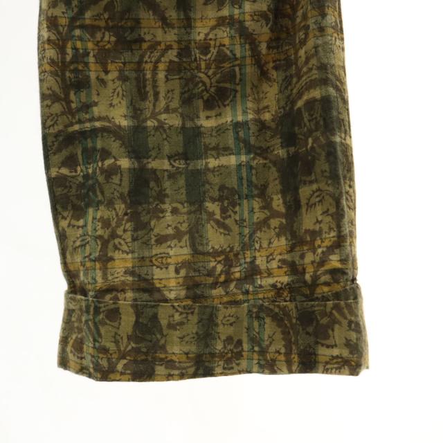 Needles ニードルズ 日本製 チェック 総柄 ストレートパンツ S