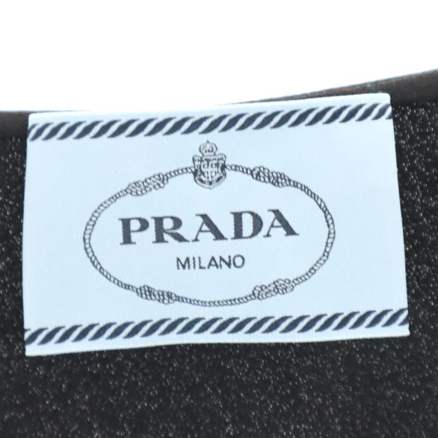 PRADA プラダ イタリア製 ノースリーブ プリーツ ワンピース 40S ブラック レディース_6