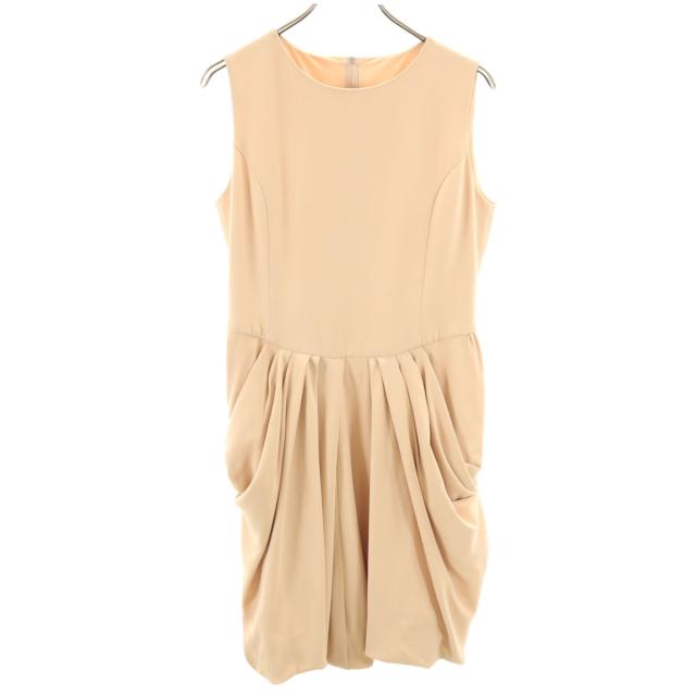 FOXEY NEW YORK フォクシーニューヨーク 日本製 ノースリーブ ミニワンピース 42 ペールオレンジ レディース