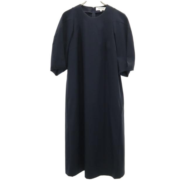 ENFOLD エンフォルド 5分袖 ワンピース 38 ネイビー レディース