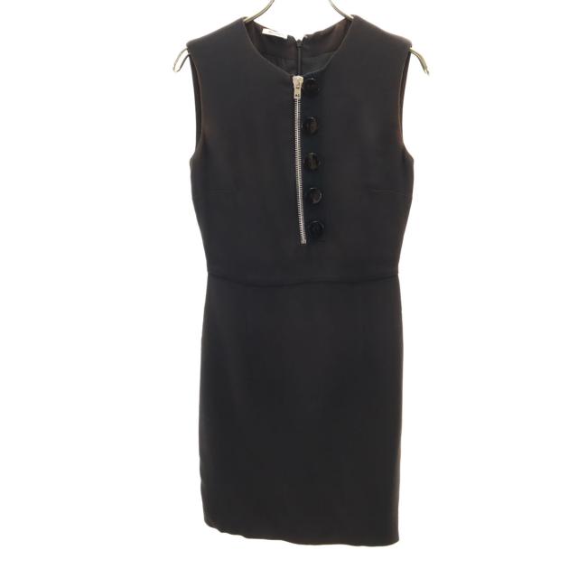 MIUMIU ミュウミュウ イタリア製 ノースリーブ ワンピース 36 黒 レディース