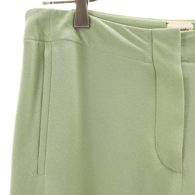 HERMES エルメス フランス製 シルク ワイドパンツ 38 モスグリーン系