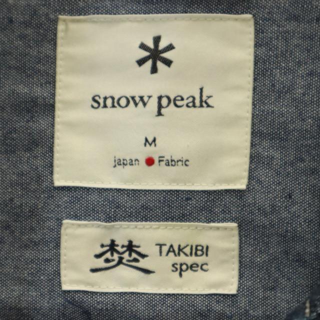 peak スノーピーク 長袖 焚 デニムシャツ M インディゴ TAKIBI メンズ snowpeak スノーピーク 長袖 焚 デニムシャツ M インディゴ TAKIBI メンズ