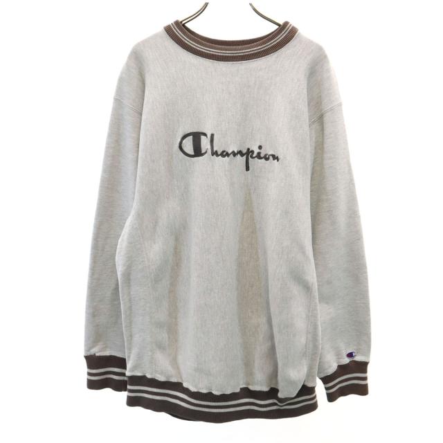 Champion チャンピオン 90s USA製 オールド 刺繍タグ 長袖 リバースウィーブ スウェット トレーナー XL グレー メンズ