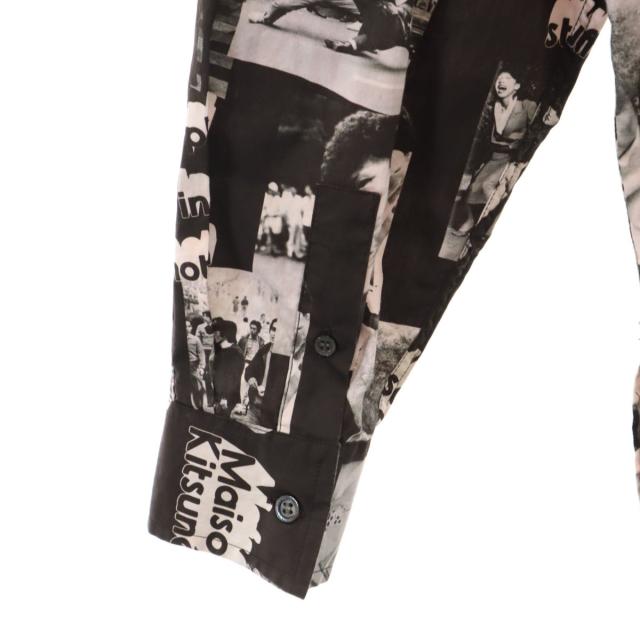 MAISON KITSUNE メゾンキツネ フォトプリント 長袖 コットンシャツ M