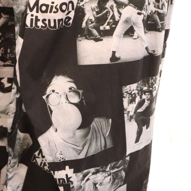 MAISON KITSUNE メゾンキツネ フォトプリント 長袖 コットンシャツ M ブラック系 メンズ_4