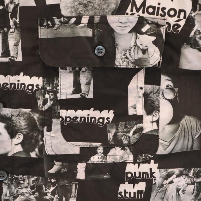 MAISON KITSUNE メゾンキツネ フォトプリント 長袖 コットンシャツ M