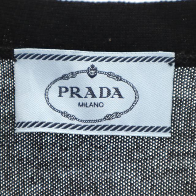PRADA プラダ 長袖 Vネック ニットカーディガン 38 ブラック