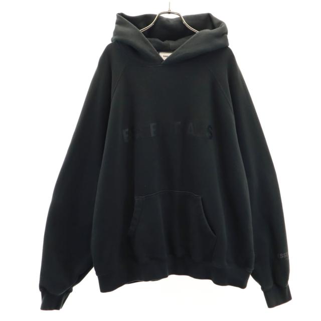 ESSENTIALS エッセンシャルズ 長袖 スウェットパーカー L ブラック系 裏起毛 メンズ