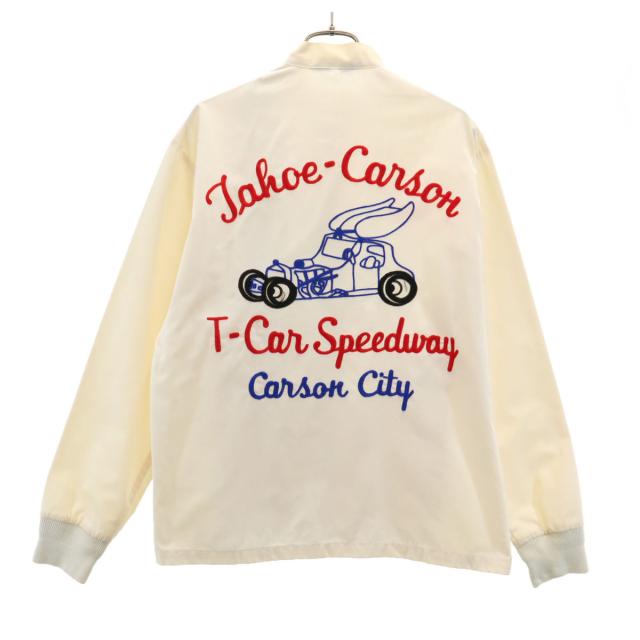 WAREHOUSE ウェアハウス バック刺繍 レーシング ジャケット M アイボリー メンズ