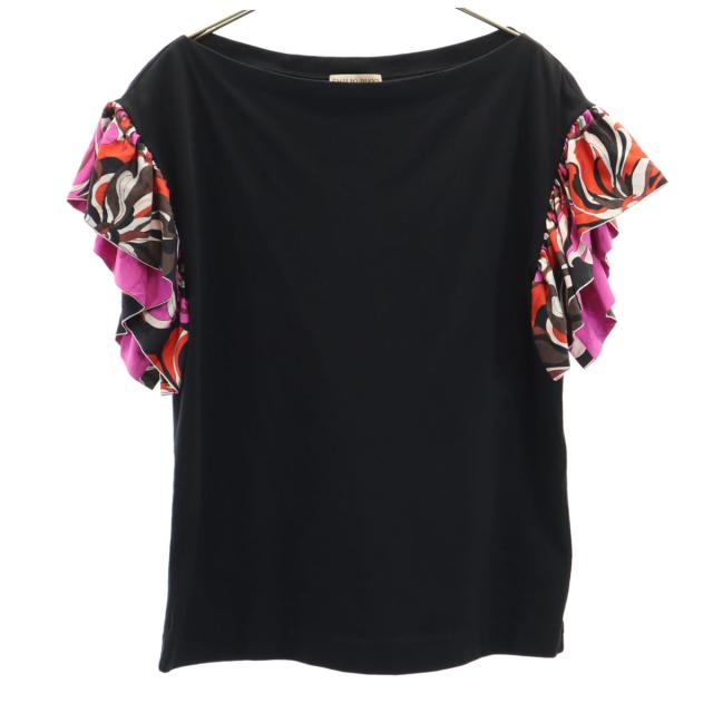 Emilio Pucci エミリオプッチ 半袖 カットソー XS ブラック レディース