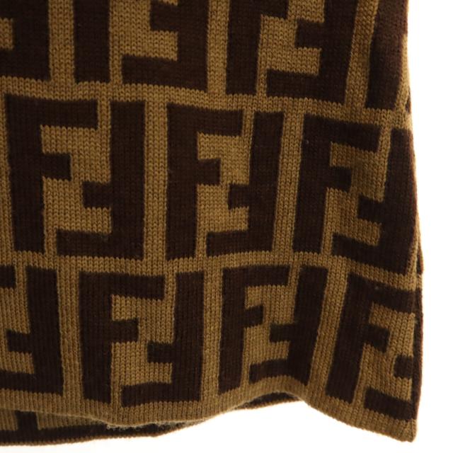 FENDI フェンディ 90s イタリア製 ウール オールド 総柄 長袖 タートルネック セーター 40 ブラウン系 ニット レディース FENDI フェンディ 90s イタリア製 ウール オールド 総柄 長袖