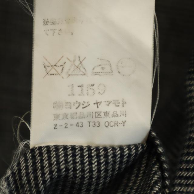 Y’s ワイズ 日本製 リネンブレンド 総柄 ジャケット 3 グレー系 ヨウジヤマモト メンズ_9