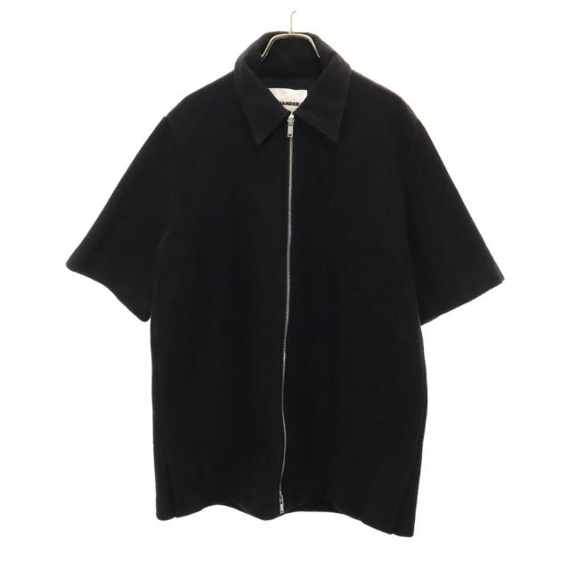 JIL SANDER ジルサンダー イタリア製 半袖 ジップジャケット M 黒 メンズ
