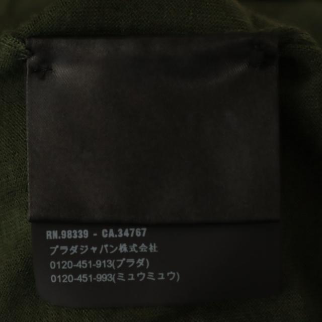PRADA プラダ イタリア製 ウール 長袖 タートルネック セーター 48 カーキ ニット メンズ_7