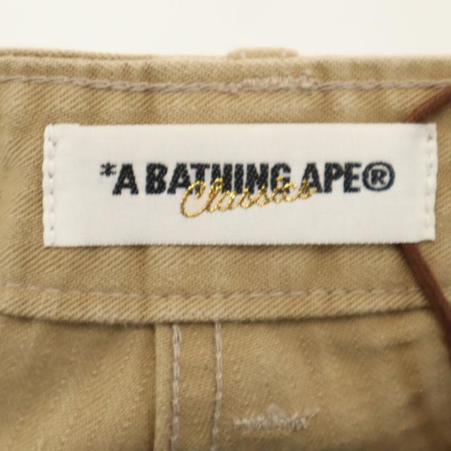 A BATHING APE アベイシングエイプ 未使用 日本製 ワークパンツ M ベージュ タグ付き メンズ_6