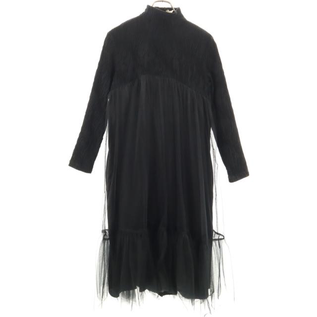 noir kei ninomiya ノワールケイニノミヤ 2023年 COMME des GARCONS ボトルネック　チュール切替 ロングワンピース レディース