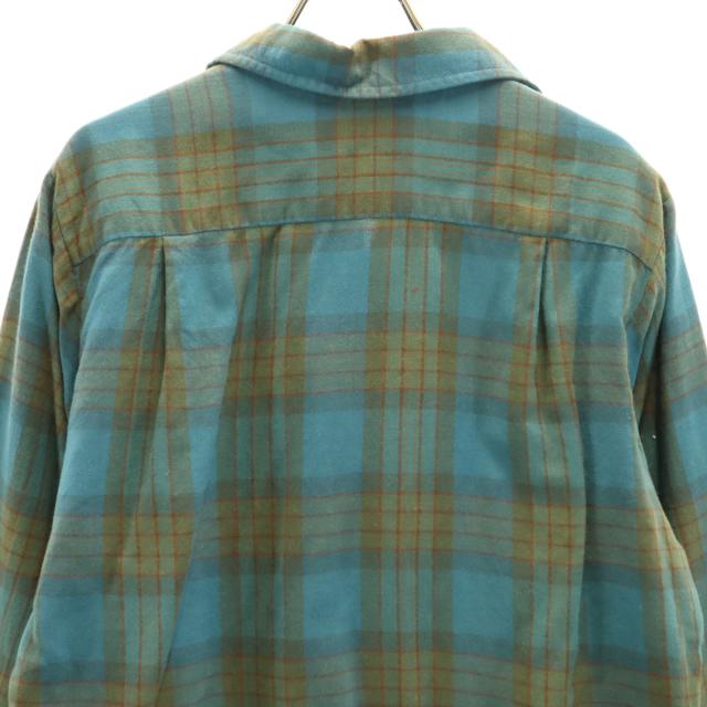 ビンテージ チェック レーヨン シャツ USA古着 開襟 オンブレ50s 60s ヴィンテージ ループ留 オリジナル ボックス