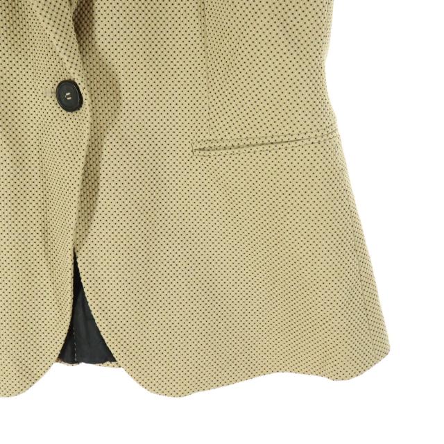 美品 ZARA ザラ ドット柄 長袖 テーラードジャケット 34 ブラウン
