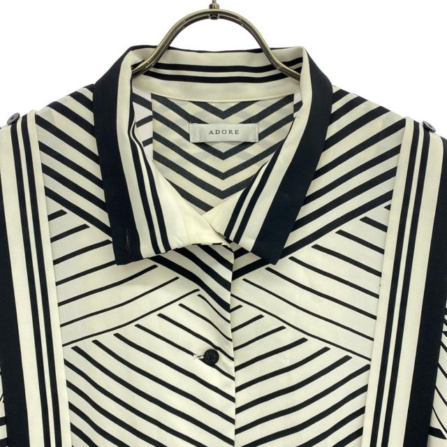 ADORE アドーア 日本製 長袖 オプティカルプリント ワンピース 36 オフ  