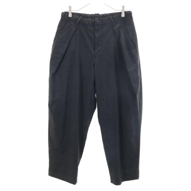 COLINA コリーナ 日本製 ウール ストライプ柄 イージーパンツ M グレー系 メンズ