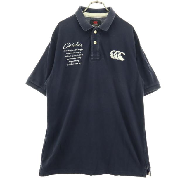 Canterbury 半袖 スタンドカラー ポロシャツ ネイビー Mサイズ 新品 CANTERBURY OF NEW ZEALAND カンタベリー 半袖 ポロシャツ XL ネイビー