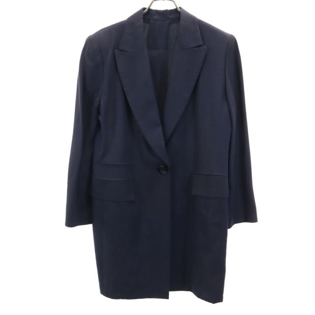 Christian Dior クリスチャンディオール 90s オールド チェスターコート 9 ネイビー レディース