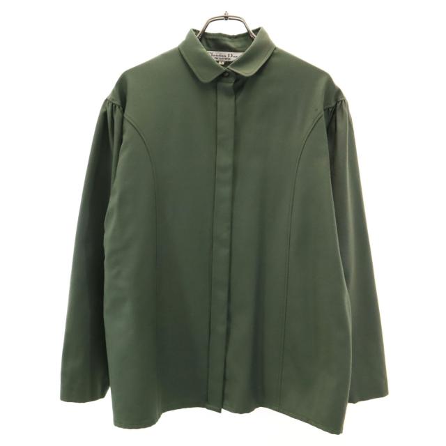 古着 Christian Dior クリスチャンディオール 90s オールド 長袖 シャツ L カーキ レディース Christian Dior クリスチャンディオール 90s オールド 長袖 シャツ L