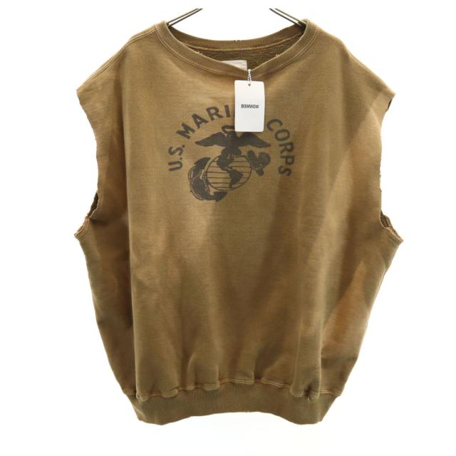 BOWWOW バウワウ 日本製 ノースリーブ 日焼け加工 スウェット XL ブラウン メンズ