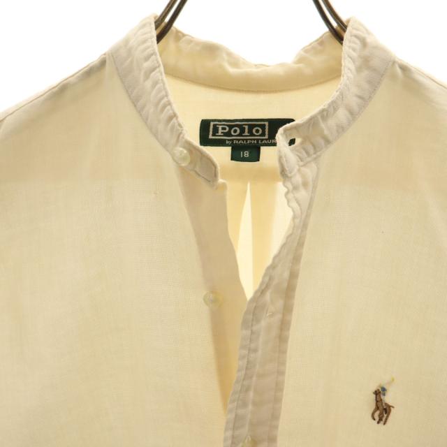 Polo by Ralph Lauren ポロバイラルフローレン 80s ヴィンテージ 緑タグ ボーイズ 長袖 シャツ 18 アイボリー系 キッズ_8