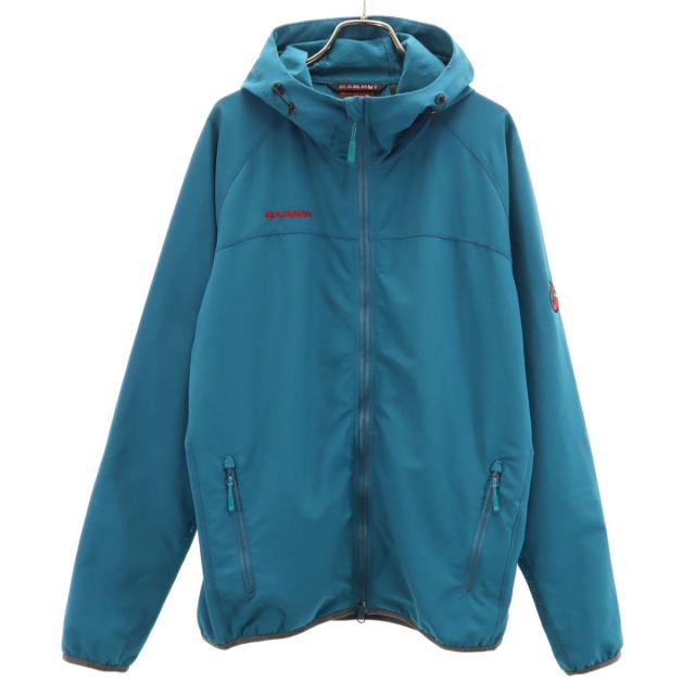 MAMMUTターコイズ フード付きジャケット Mammut マムート フードジャケット M ターコイズ アウトドア メンズ