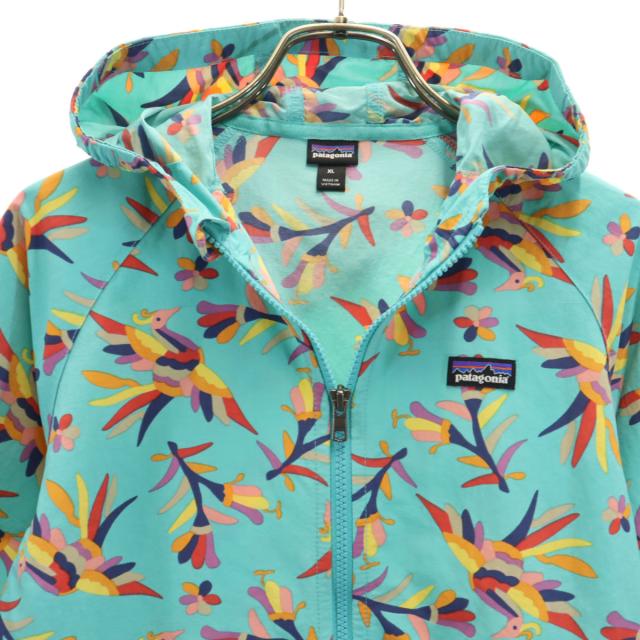 patagonia パタゴニア 総柄 ナイロンジャケット XL ブルー系