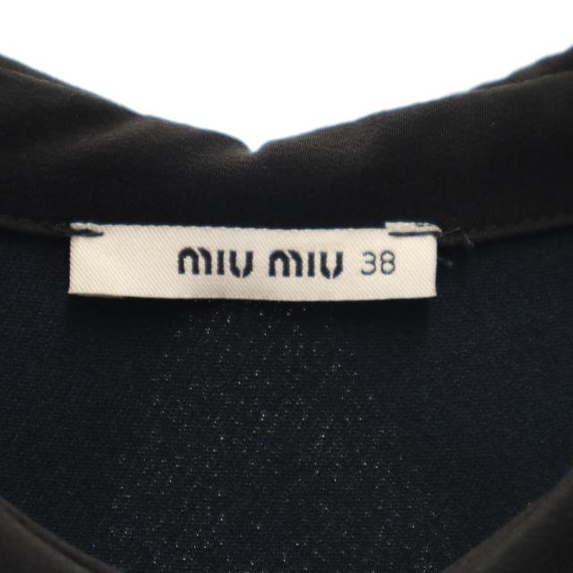 MIUMIU ミュウミュウ ノースリーブ 膝丈ワンピース 38 ネイビー レディース_8