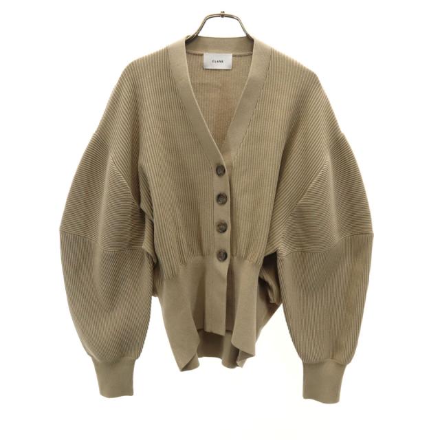 CLANE クラネ 長袖 Vネック ニットカーディガン 2 ベージュ レディース