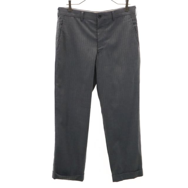 COMME des GARCONS HOMME PLUS コムデギャルソンオムプリュス 2013年 日本製 ストライプ柄 スラックスパンツ L グレー メンズ