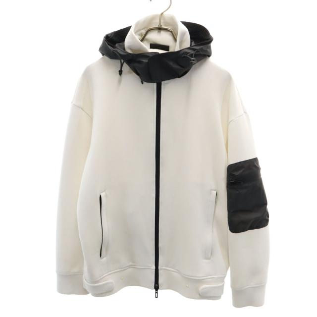 Emporio Armani エンポリオアルマーニ 長袖 パーカー XS ホワイト系 スチレッチ メンズ